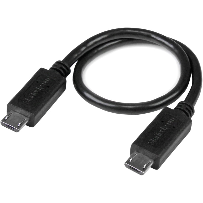StarTech.com 8in Micro USB to Micro USB Cable - Male to Male - Micro USB OTG Cable for Your Mobile Device (UUUSBOTG8IN