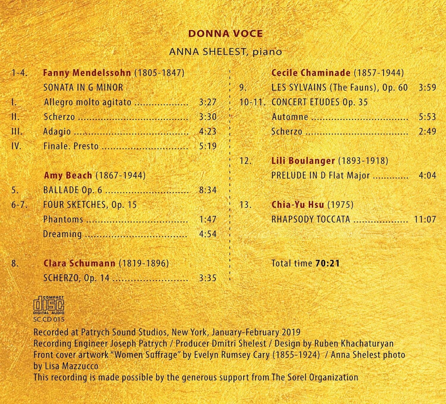 Anna Shelest: Donna Voce - Volume 1