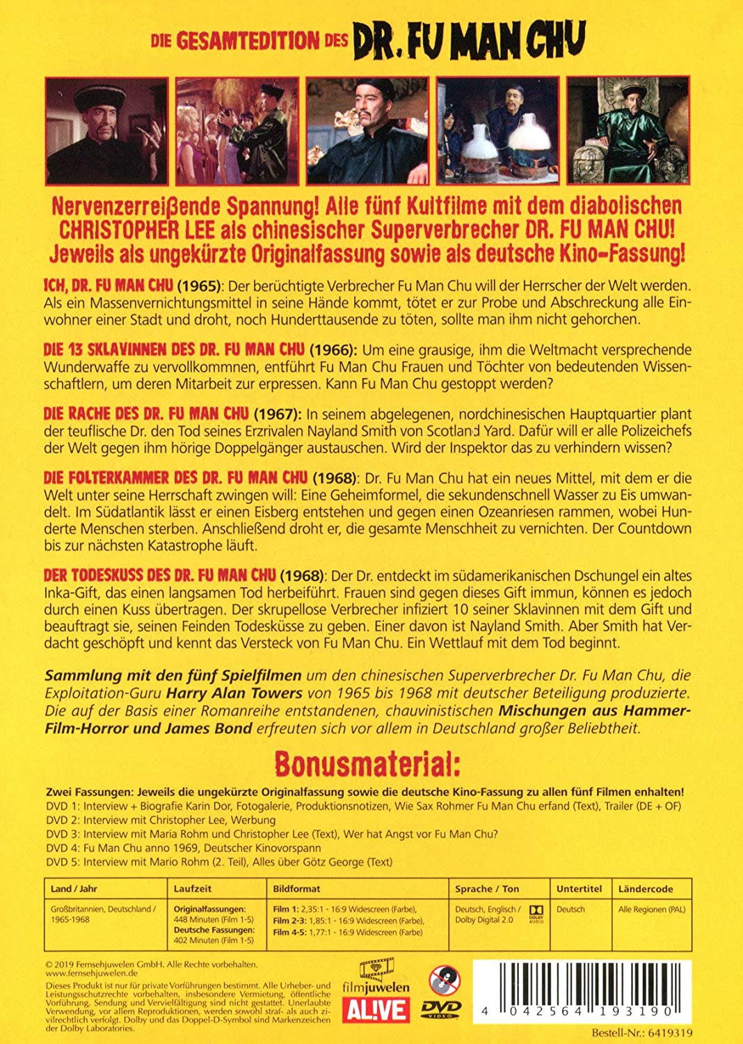 Die Gesamtedition des Dr. Fu Man Chu