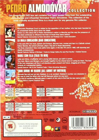 Pedro Almodovar Collection - Volver, All About My Mother, Bad Education, Talk To Her