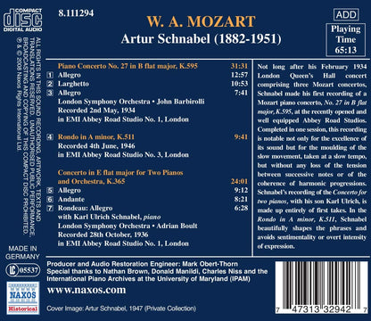 Piano Concerto 27, Concerto for 2 Pianos, Rondo (Schnabel)