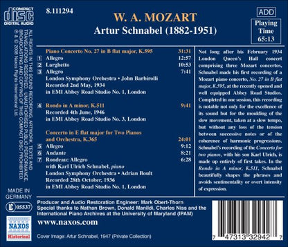 Piano Concerto 27, Concerto for 2 Pianos, Rondo (Schnabel)