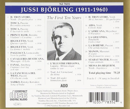 Jussi Bjorling - The First Ten Years