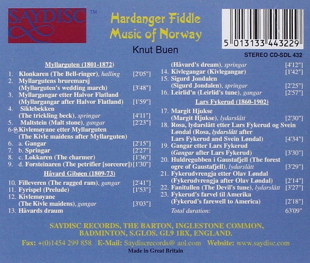 Hardanger Fiddle Music of Norway