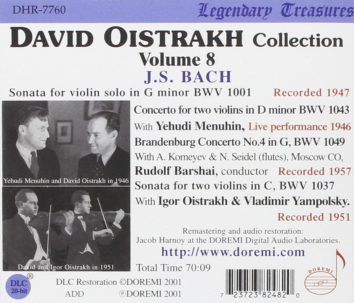 Collection Vol. 8 (Menuhin, Barshai)