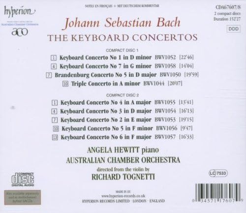 Keyboard Concertos (Tognetti, Australian Co, Hewitt)