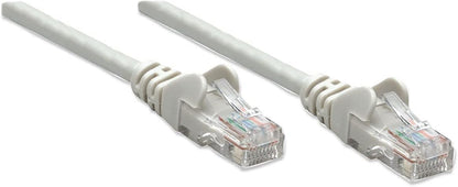 Intellinet Network Patch Cable, Cat5e, 10m, Grey, CCA, U/UTP, PVC, RJ45, Gold Plated Contacts, Snagless, Booted, Polybag 10 m Cat5e, U/UTP, CCA Grey