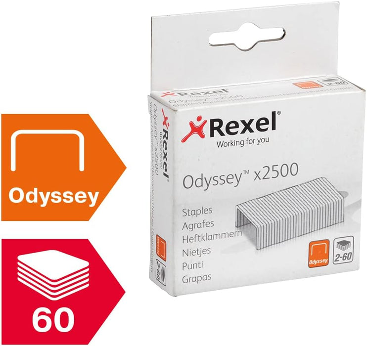 REXEL STAPLES 2-60 H/DUTY PK2500 2100050 by Rexel 1 Silver