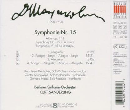 Schostakowitsch: Symphonie Nr. 15 - Kurt Sanderling