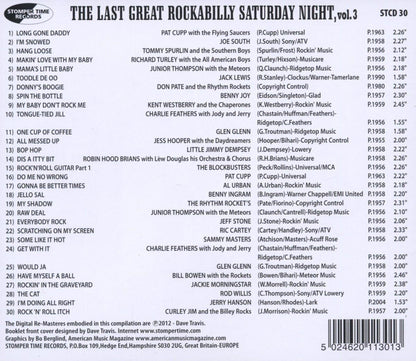 The Last Great Rockabilly Saturday Night - Volume 3