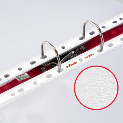 Esselte Plastic Punched Pocket A4, Clear Matt Finish, Top Open, 43 Micron Polypropylene, Box of 100, 56133