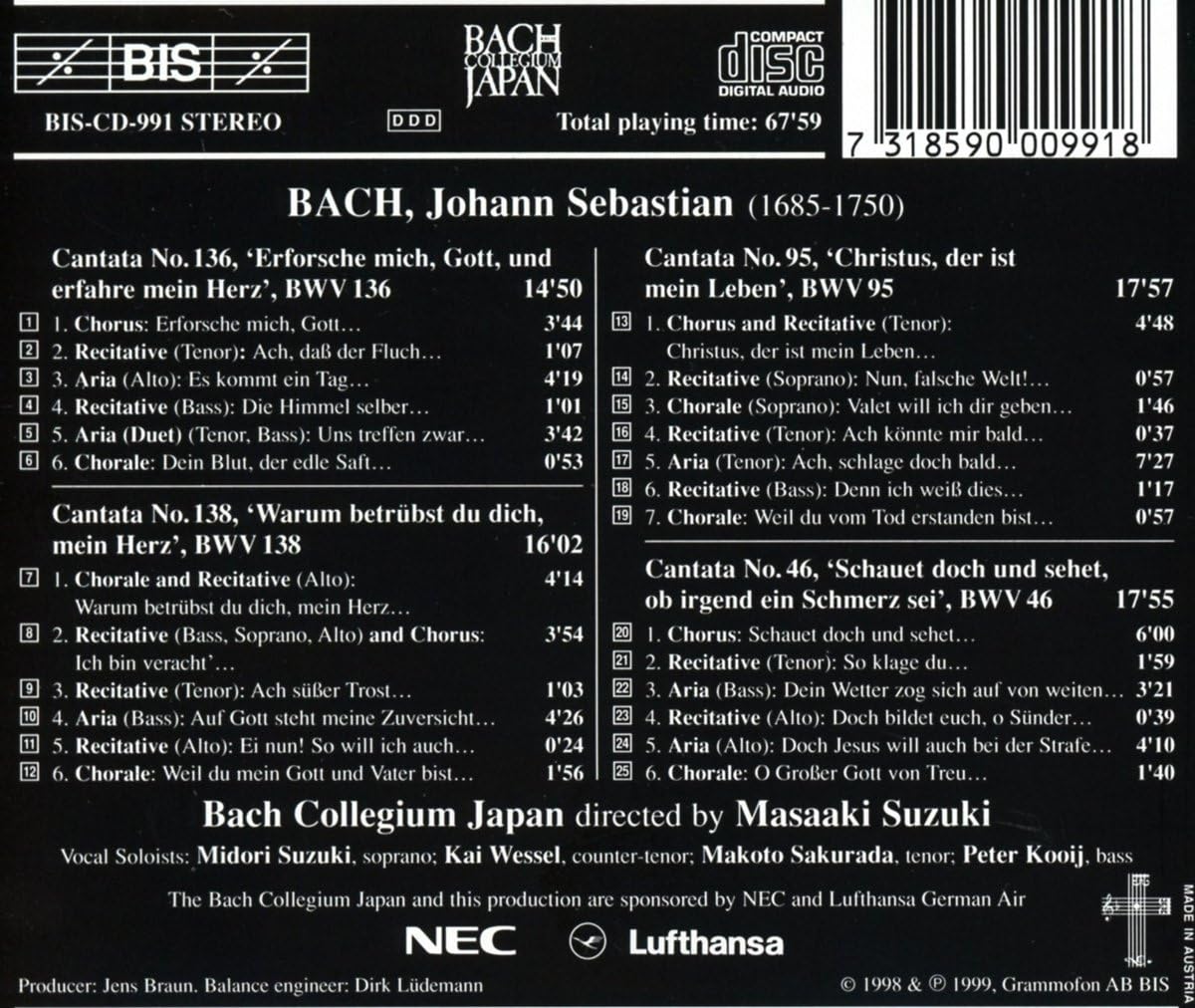 Cantatas (Bach Collegium Japan/suzuki)