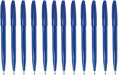 Pentel Sign Pen Fine Azul 12pieza(s) pluma estiligráfica - Pluma estilográficas (Azul, Fine, Azul, Tinta con base de agua, 2 mm, 12 pieza(s))