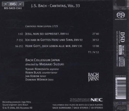 Cantatas Vol. 33 (Suzuki, Bach Collegium Japan)