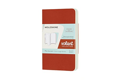 VOLANT JOURNALS XS PLAIN CORAL ORANGE AQUA.BLUE