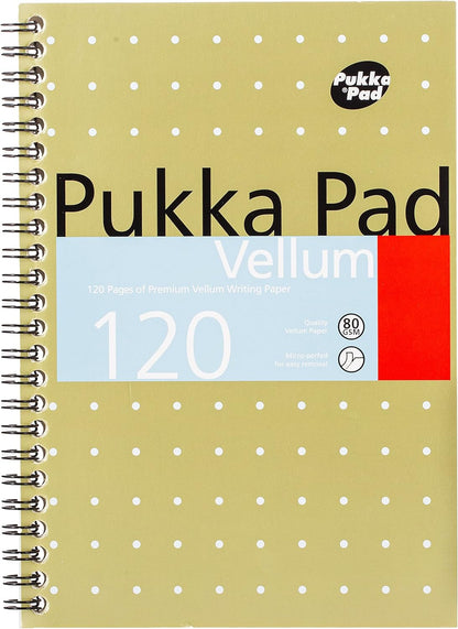 Pukka Pad 836893 Notebook Wirebound Perforated Ruled 120pp 80gsm A5 Vellum Ref VJM/2