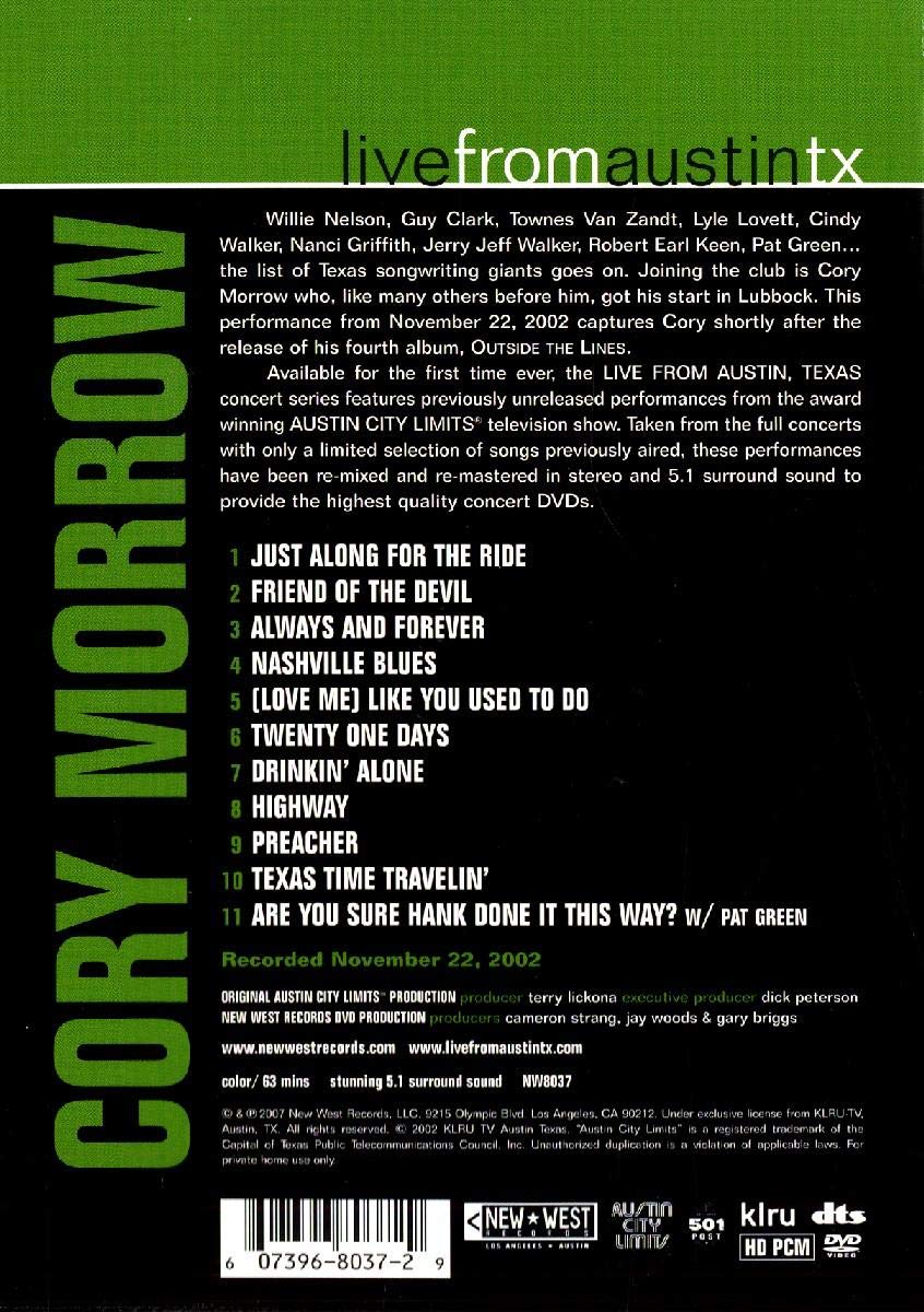 Cory Morrow: Live From Austin Texas