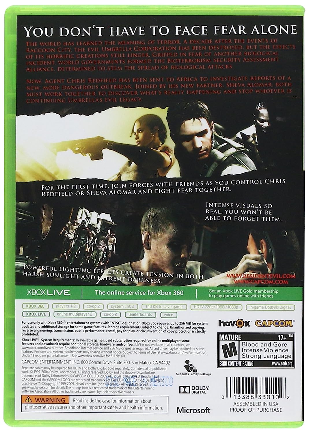 Resident Evil 5 - Xbox 360 Xbox 360 Standard