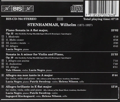 Stenhammar/complete Solo Piano Music - 3