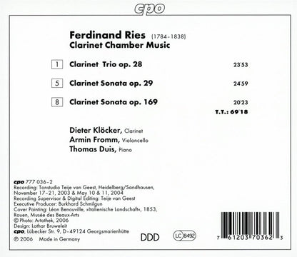 Clarinet Chamber Music (Kloecker, Fromm, Duis)