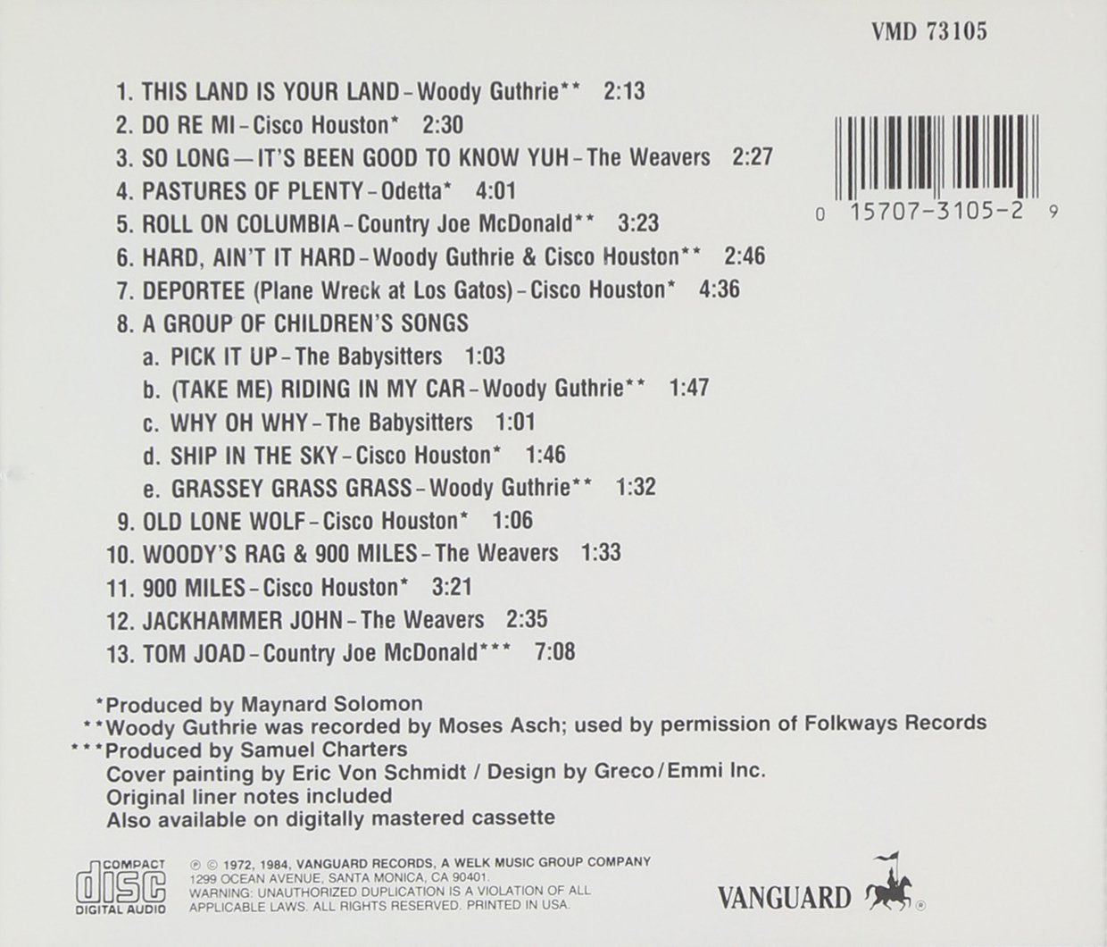 Woody Guthrie-Greatest Songs Of... Vol.1