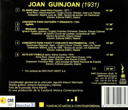 Joan Guinjoan-Spanish Composers Of Today Vol. 3