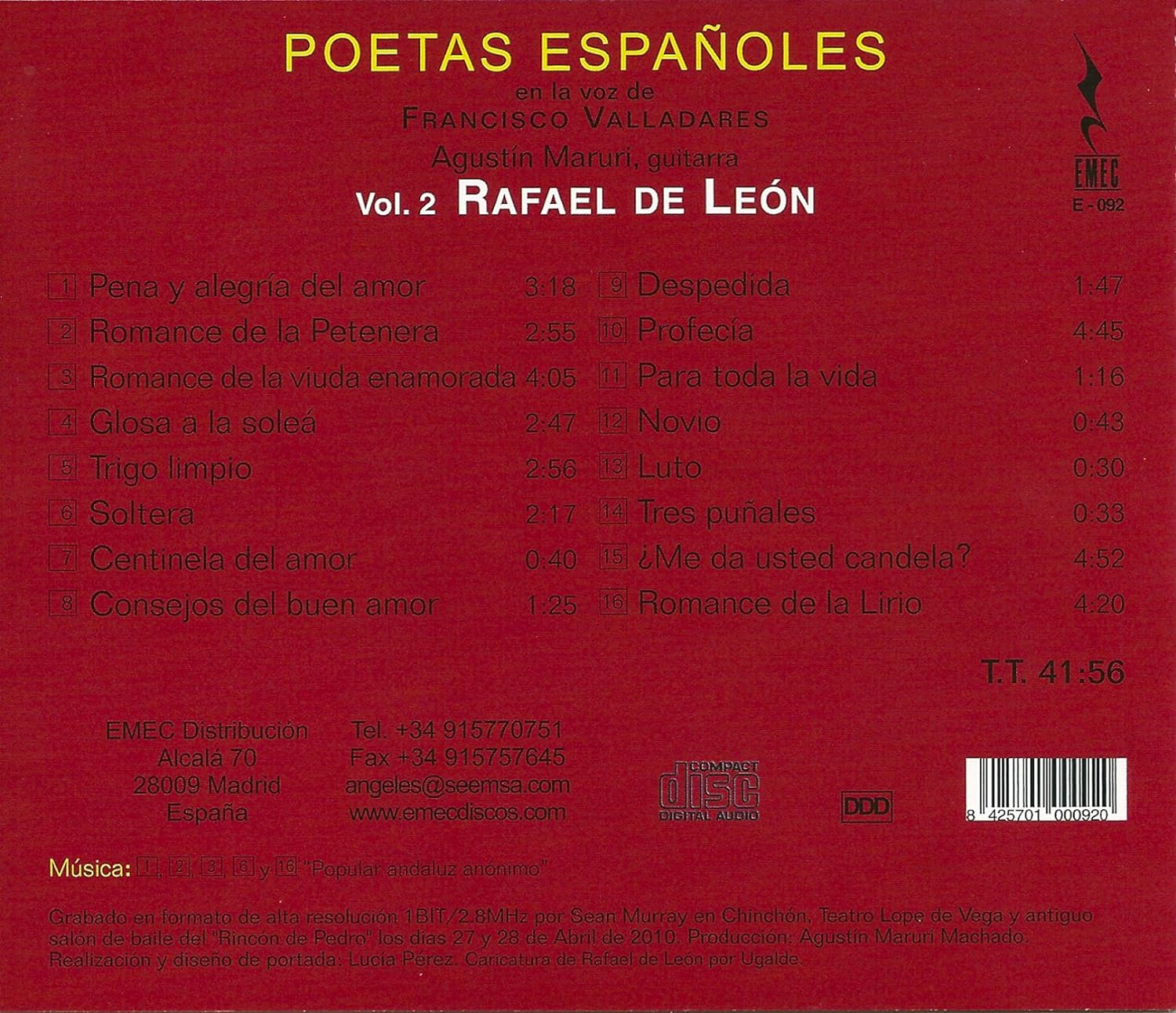 Poetas Españoles: Rafael De Leobn Vol.2