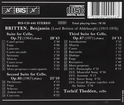 Complete Suites for Solo Cello (Thedeen)