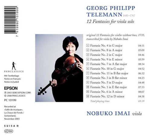 Georg Philipp Telemann - 12 Fantasies for Viola solo
