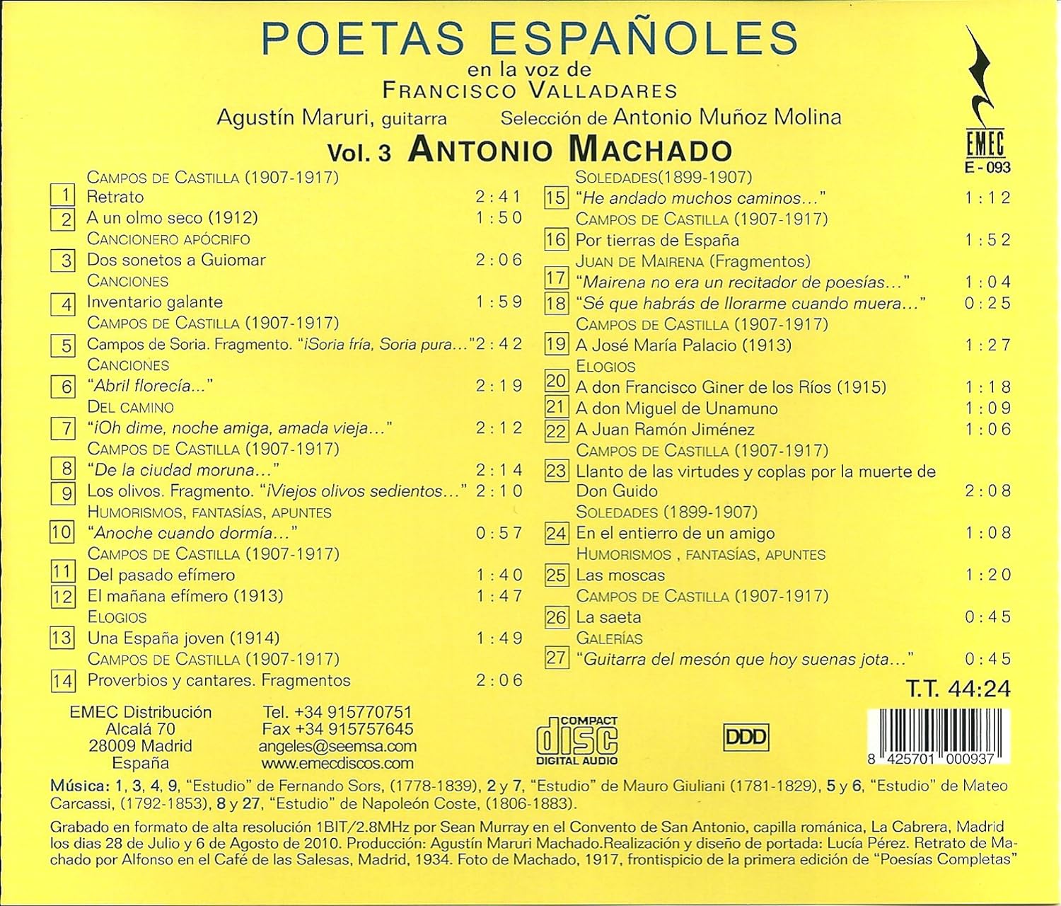 Poetas Españoles Antonio Machado - Volumen 3