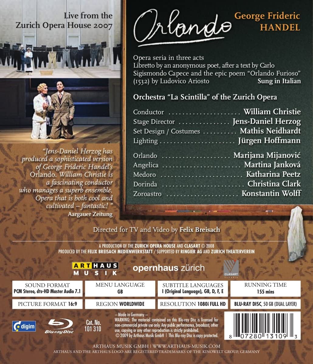 Orlando, opera by George Frideric Handel (Opernhaus Zürich 2007)