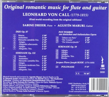 Original Romantic Music For Flute And Guitar