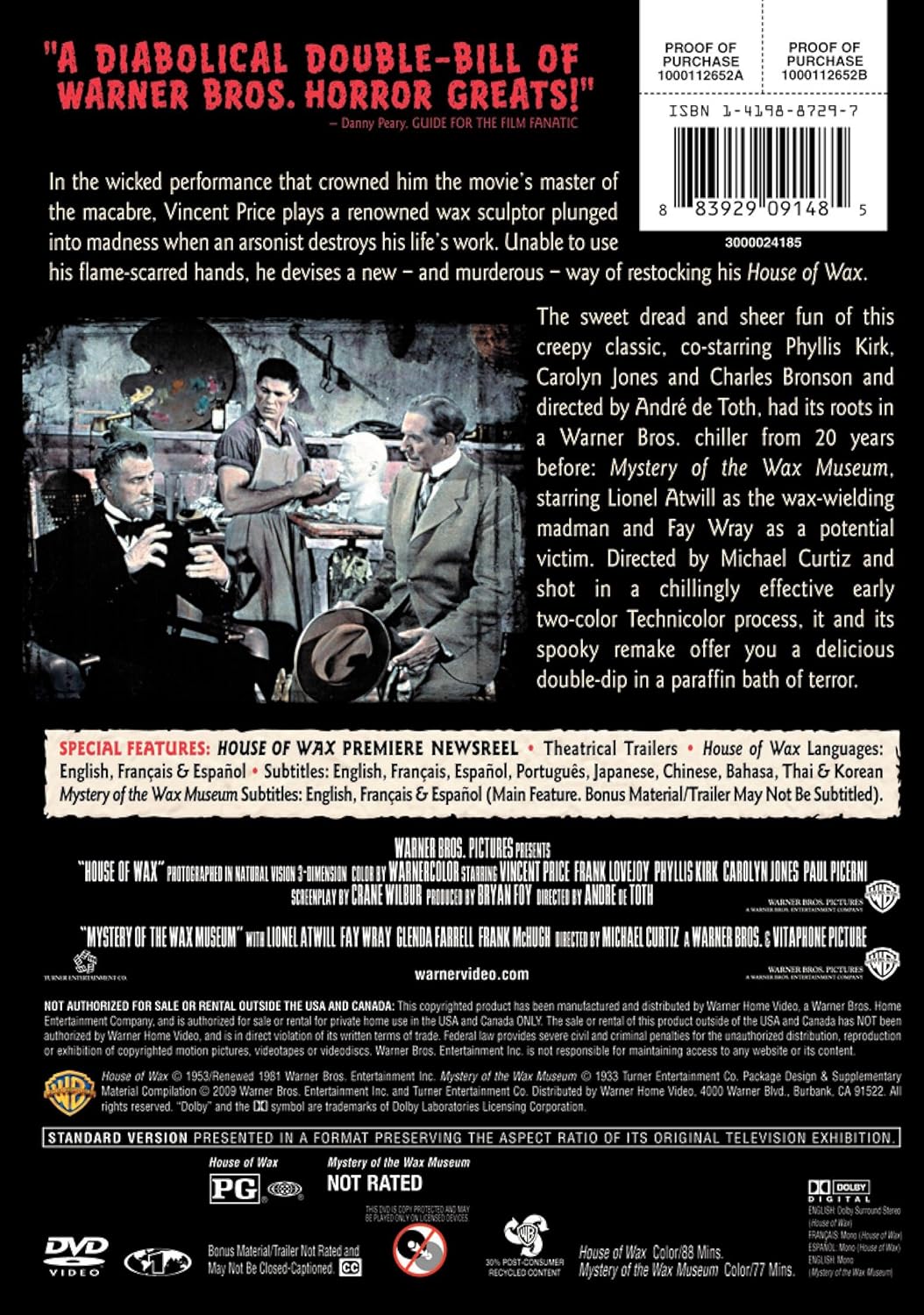 House Of Wax (1953) / (Full Dub Sub Dol Ecoa Rpkg)