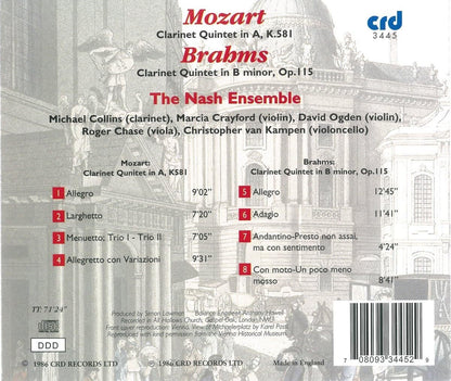 Mozart: Clarinet Quintet in A, K581/Brahms: Clarinet Quintet...