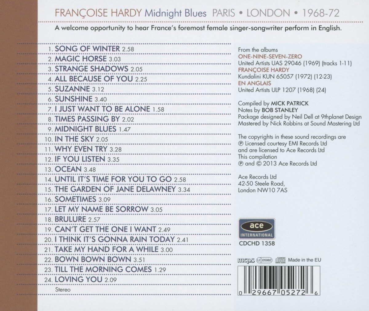 Midnight Blues: Paris - London - 1968-72