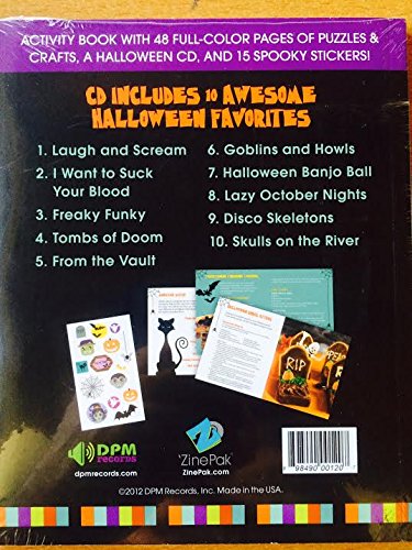 VARIOUS - Deluxe all-in-one Halloween CD & Activity Set 48 p Book + 18 Spooky Stickers (1 CD