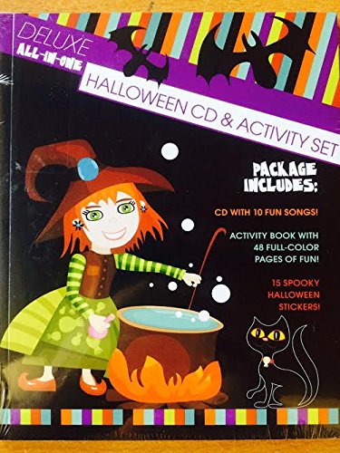 VARIOUS - Deluxe all-in-one Halloween CD & Activity Set 48 p Book + 18 Spooky Stickers (1 CD