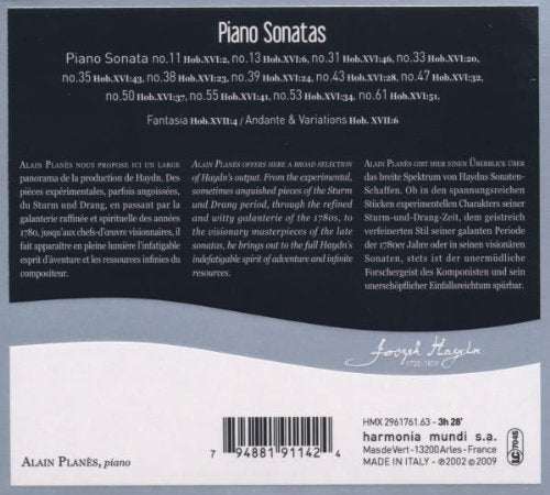 Piano Sonatas 1: Sonatas 11 31 38 & 55 Fantaisie