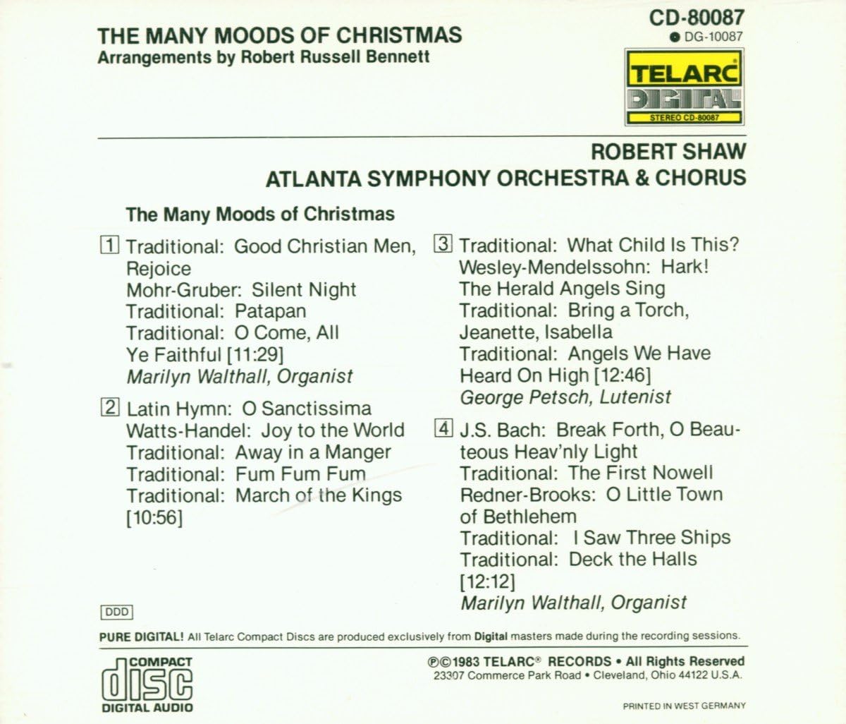 Many Moods of Christmas, The (Shaw, Atlanta So and Chorus)