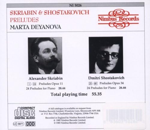 Preludes for Piano Op.34/preludes for Piano Op.11 (Deyanova)