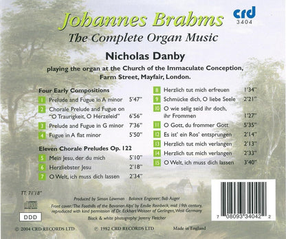 Johannes Brahms: The Complete Organ Music