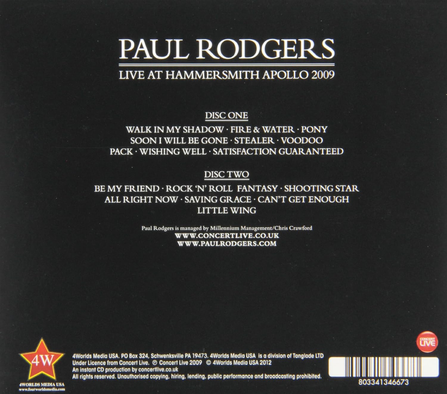 Live at Hammersmith Apollo 09