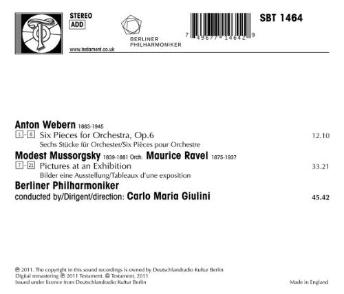 Webern: Sechs Stücke für Orchester Op.6/Mussorgsky-Ravel: Bilder einer Ausstellung