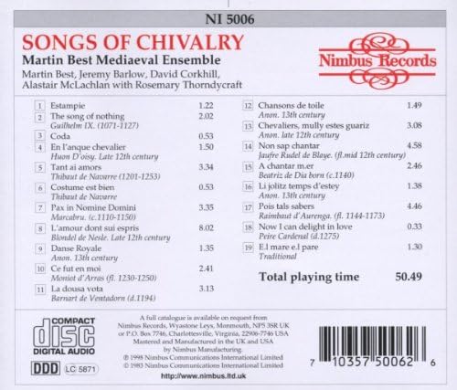 Songs of Chivalry - Medieval Songs and Dances (Best)