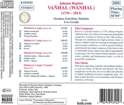 Vanhal/symphonies - Volume 1