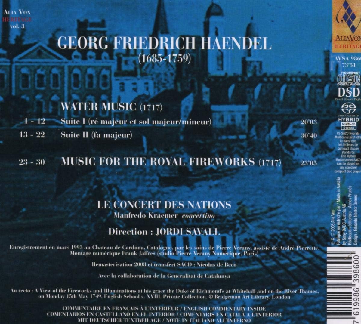Water Music Suites I and Ii (Savall)