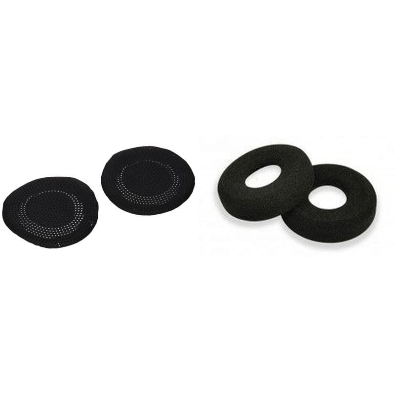Plantronics 89862-01 Replacement Ear Pads for Blackwire C3220/ C315.1/ C325.1-2Pcs, Leatherette & 88225-01 headphone pillows, Black + headphone pillows