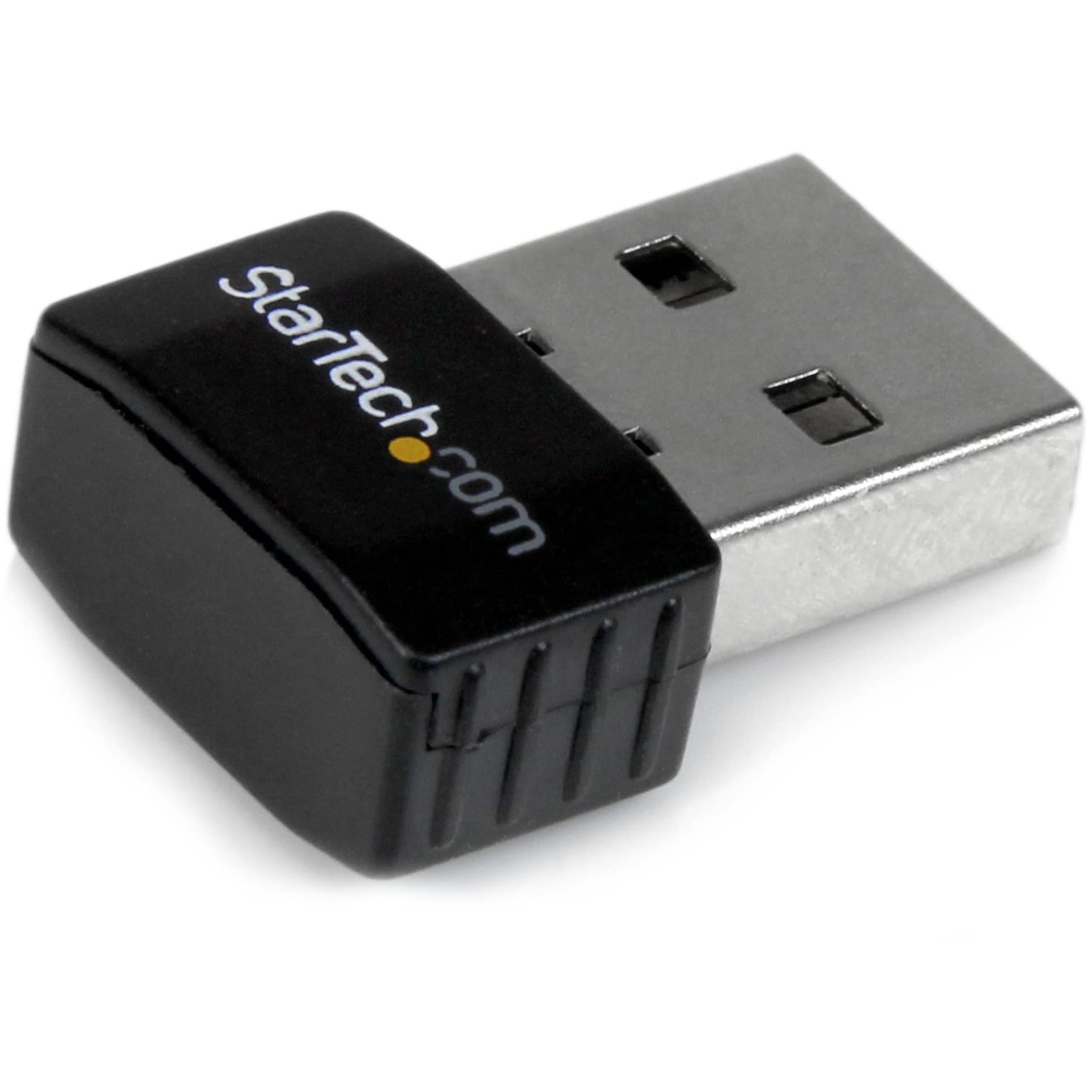StarTech.com USB 2.0 300 Mbps Mini Wireless-N Network Adapter - 802.11n 2T2R WiFi Adapter - USB Wireless Adapter - N300 Wireless NIC (USB300WN2X2C), Black