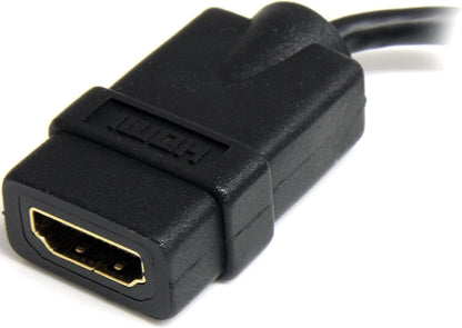 StarTech.com 5in High Speed HDMI Adapter Cable - HDMI to HDMI Micro - F/M - 5 inch Micro HDMI Adapter - HDMI Female to Micro HDMI Male (HDADFM5IN) , Black