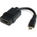 StarTech.com 5in High Speed HDMI Adapter Cable - HDMI to HDMI Micro - F/M - 5 inch Micro HDMI Adapter - HDMI Female to Micro HDMI Male (HDADFM5IN) , Black